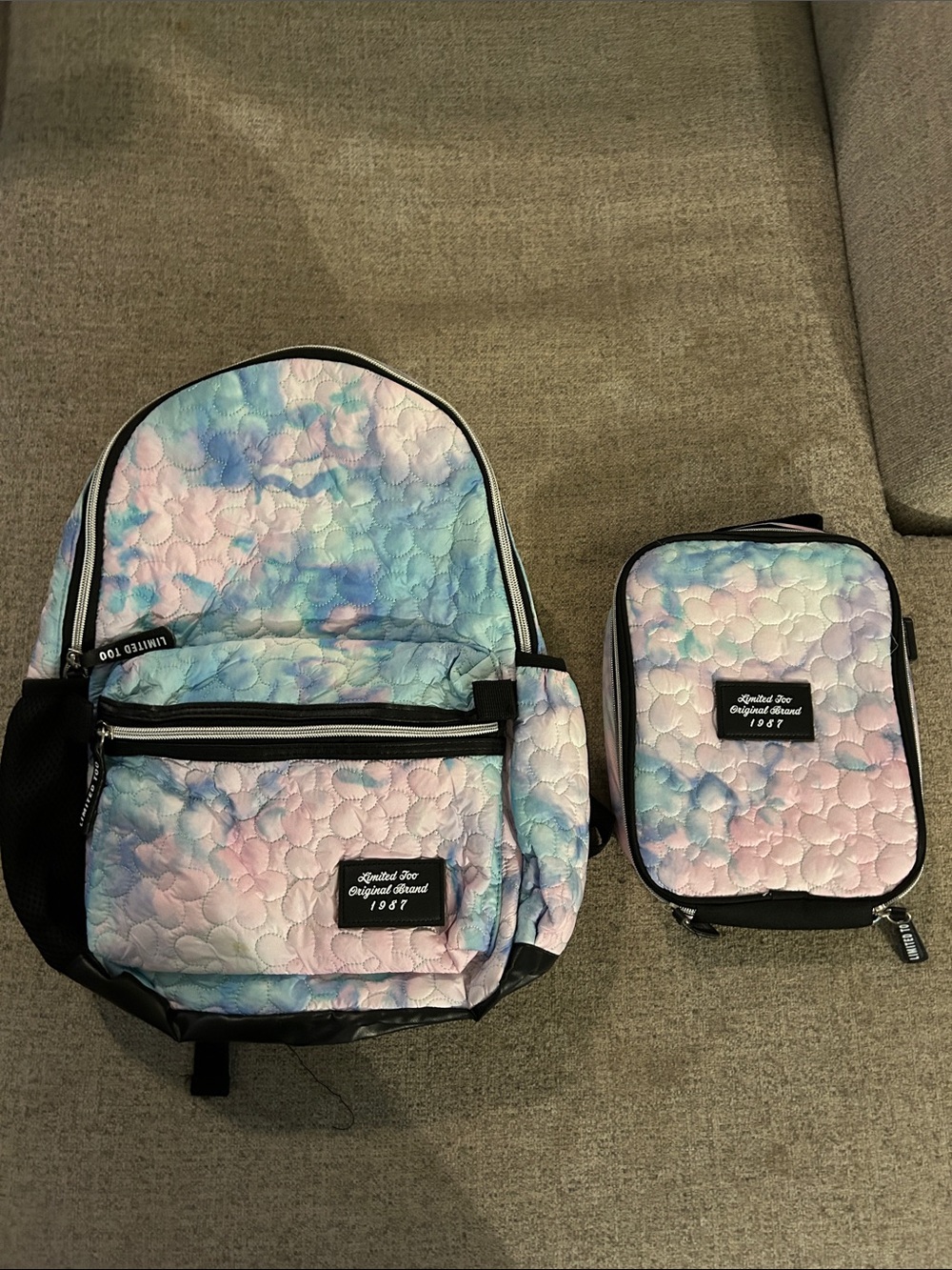 Limited Too quilted Backpack and Lunch Bag Set - Multicolor